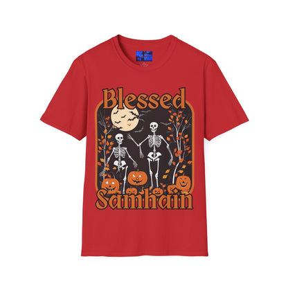 Spooktacular Skeletons of Samhain LTcolors Unisex T-Shirt by cypherpunkgear – cypherpunkgear.com | Cypherpunk Merch