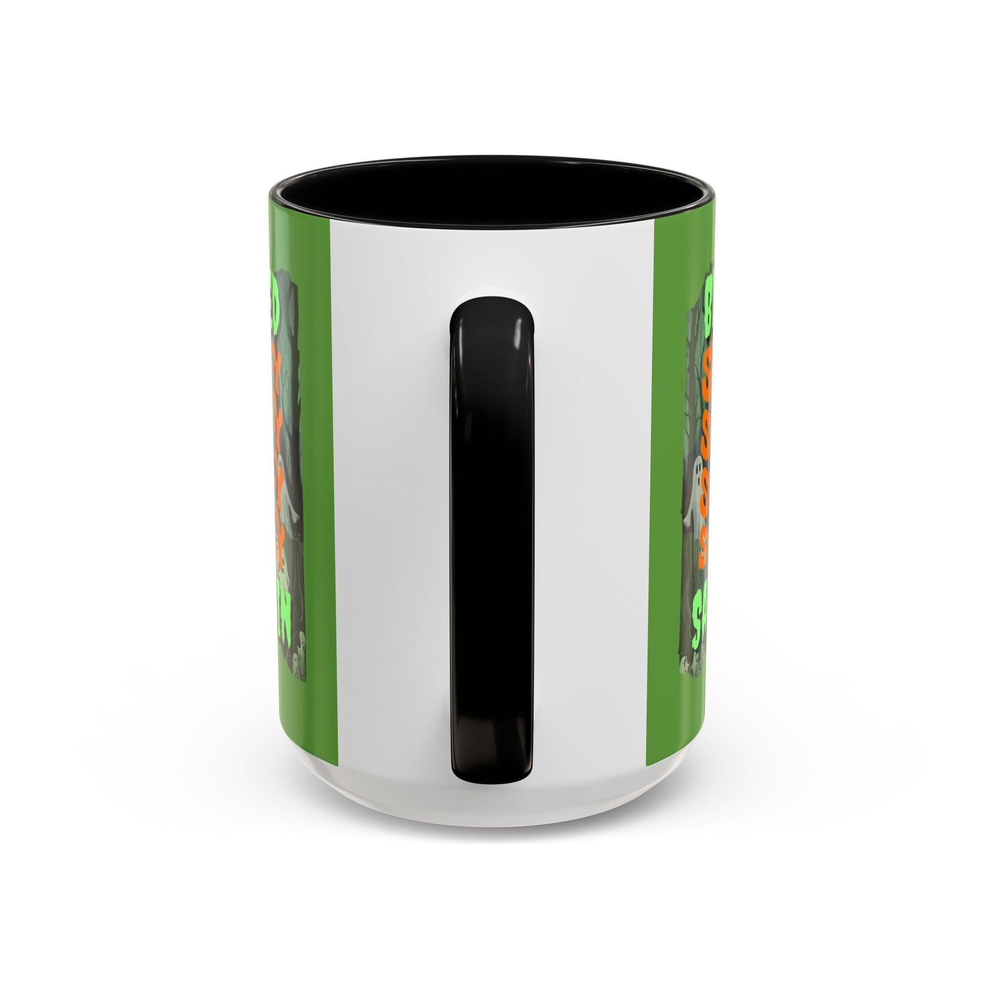 Spooky Blessed Samhain Ghost GNfont Accent Mug by cypherpunkgear – cypherpunkgear.com | Cypherpunk Merch