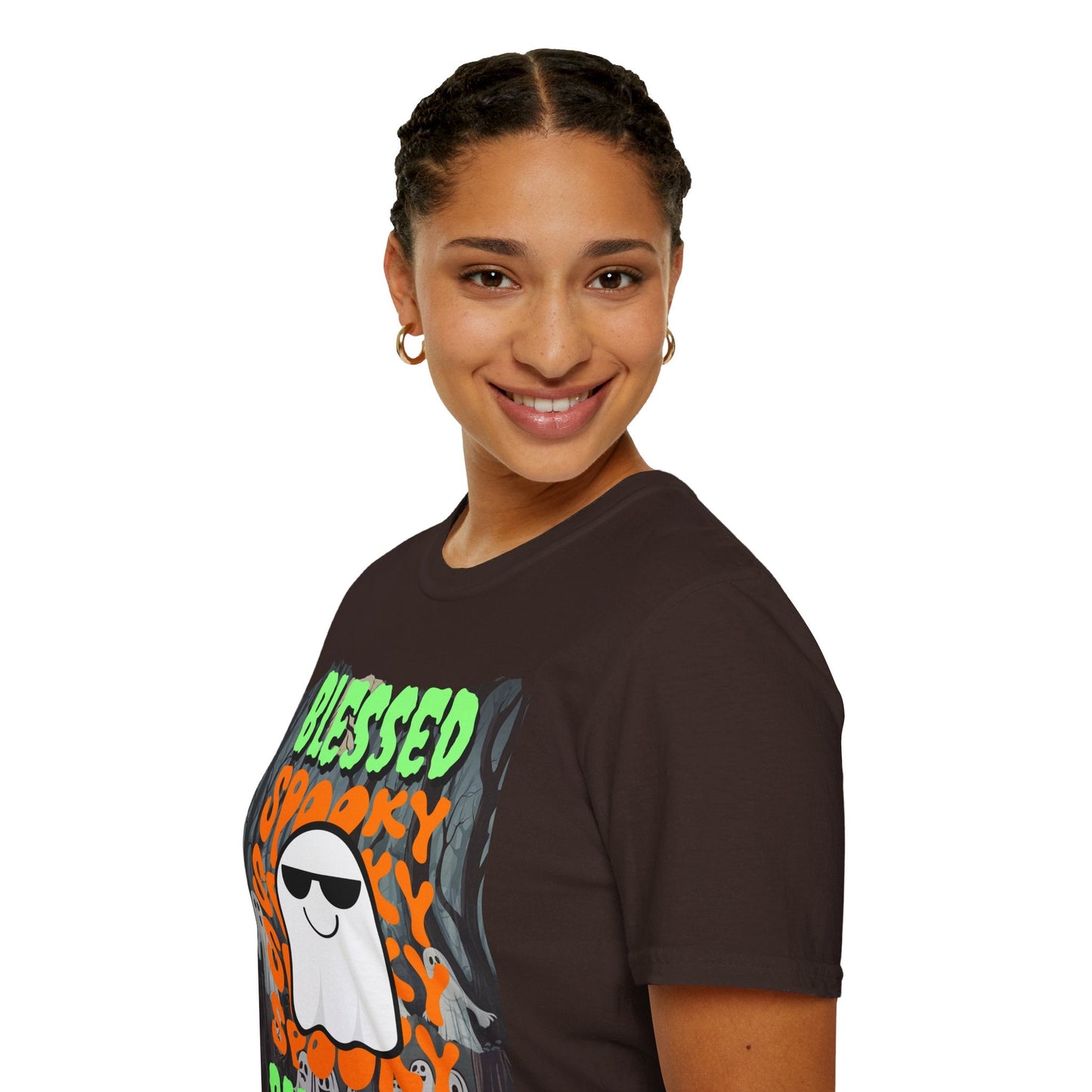 Spooky Blessed Samhain Ghost GNfont Unisex T-Shirt by cypherpunkgear – cypherpunkgear.com | Cypherpunk Merch