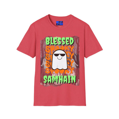 Spooky Blessed Samhain Ghost GNfont Unisex T-Shirt by cypherpunkgear – cypherpunkgear.com | Cypherpunk Merch