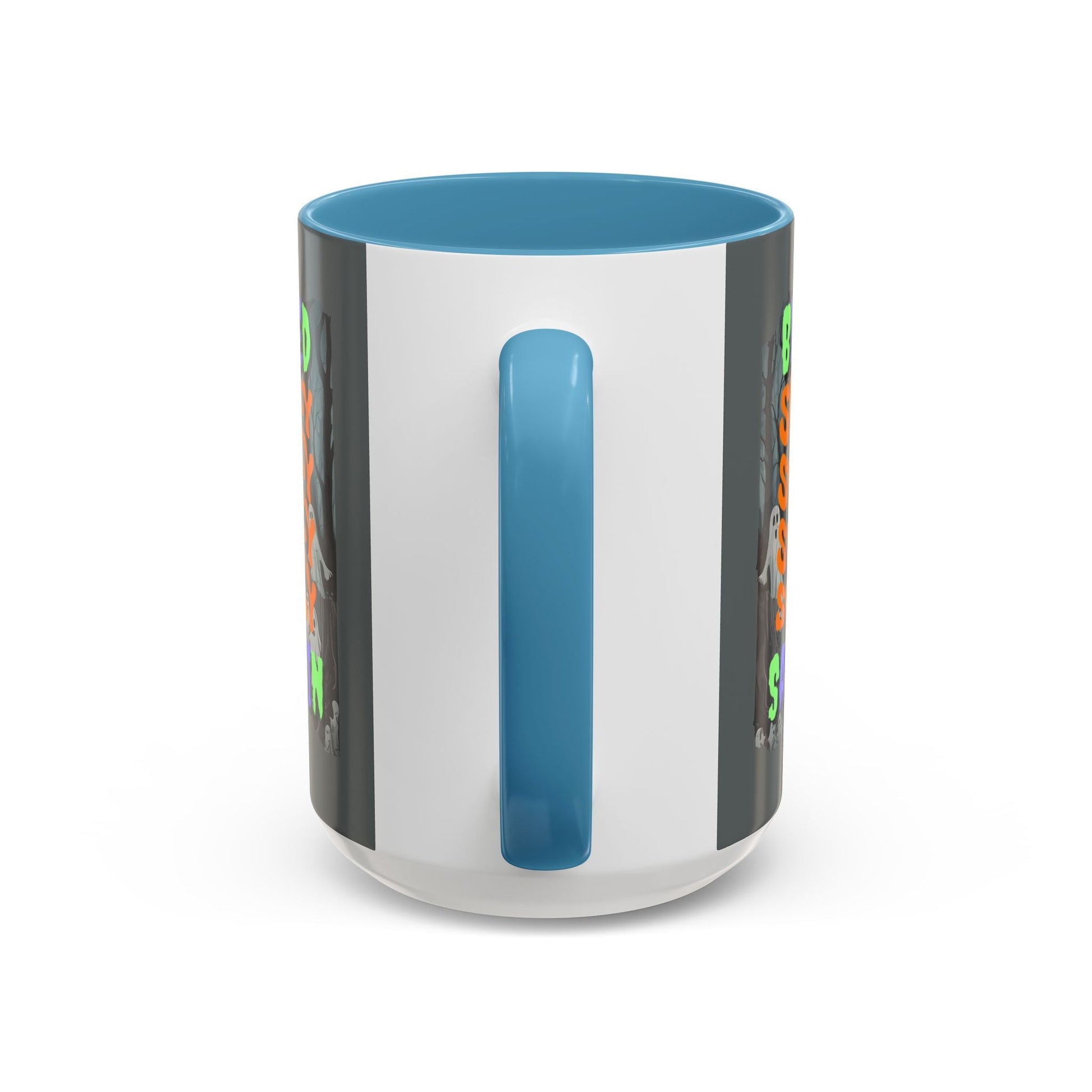 Spooky Blessed Samhain Ghost MXfont Accent Mug by cypherpunkgear – cypherpunkgear.com | Cypherpunk Merch