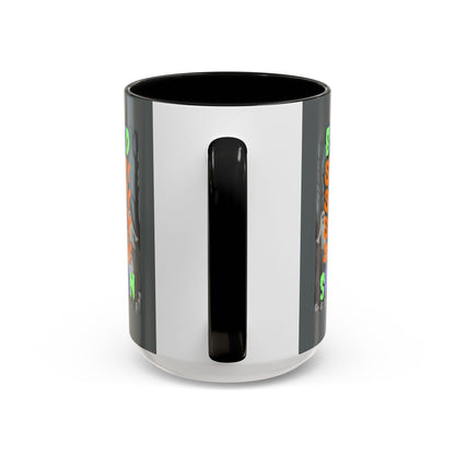 Spooky Blessed Samhain Ghost MXfont Accent Mug by cypherpunkgear – cypherpunkgear.com | Cypherpunk Merch