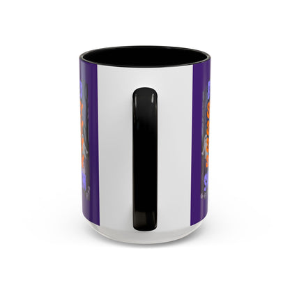 Spooky Blessed Samhain Ghost PRfont Accent Mug by cypherpunkgear – cypherpunkgear.com | Cypherpunk Merch