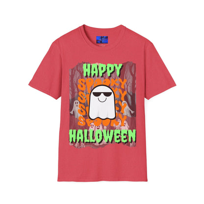 Spooky Happy Halloween Ghost GNfont Unisex T-Shirt by cypherpunkgear – cypherpunkgear.com | Cypherpunk Merch