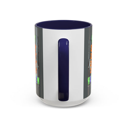 Spooky Happy Halloween Ghost MXfont Accent Mug by cypherpunkgear – cypherpunkgear.com | Cypherpunk Merch