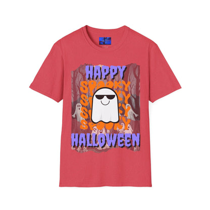 Spooky Happy Halloween Ghost PRfont Unisex T-Shirt by cypherpunkgear – cypherpunkgear.com | Cypherpunk Merch