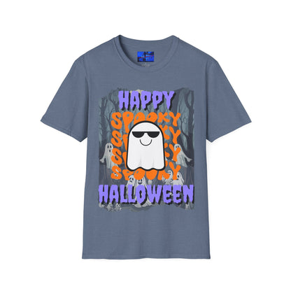 Spooky Happy Halloween Ghost PRfont Unisex T-Shirt by cypherpunkgear – cypherpunkgear.com | Cypherpunk Merch