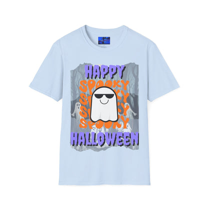 Spooky Happy Halloween Ghost PRfont Unisex T-Shirt by cypherpunkgear – cypherpunkgear.com | Cypherpunk Merch
