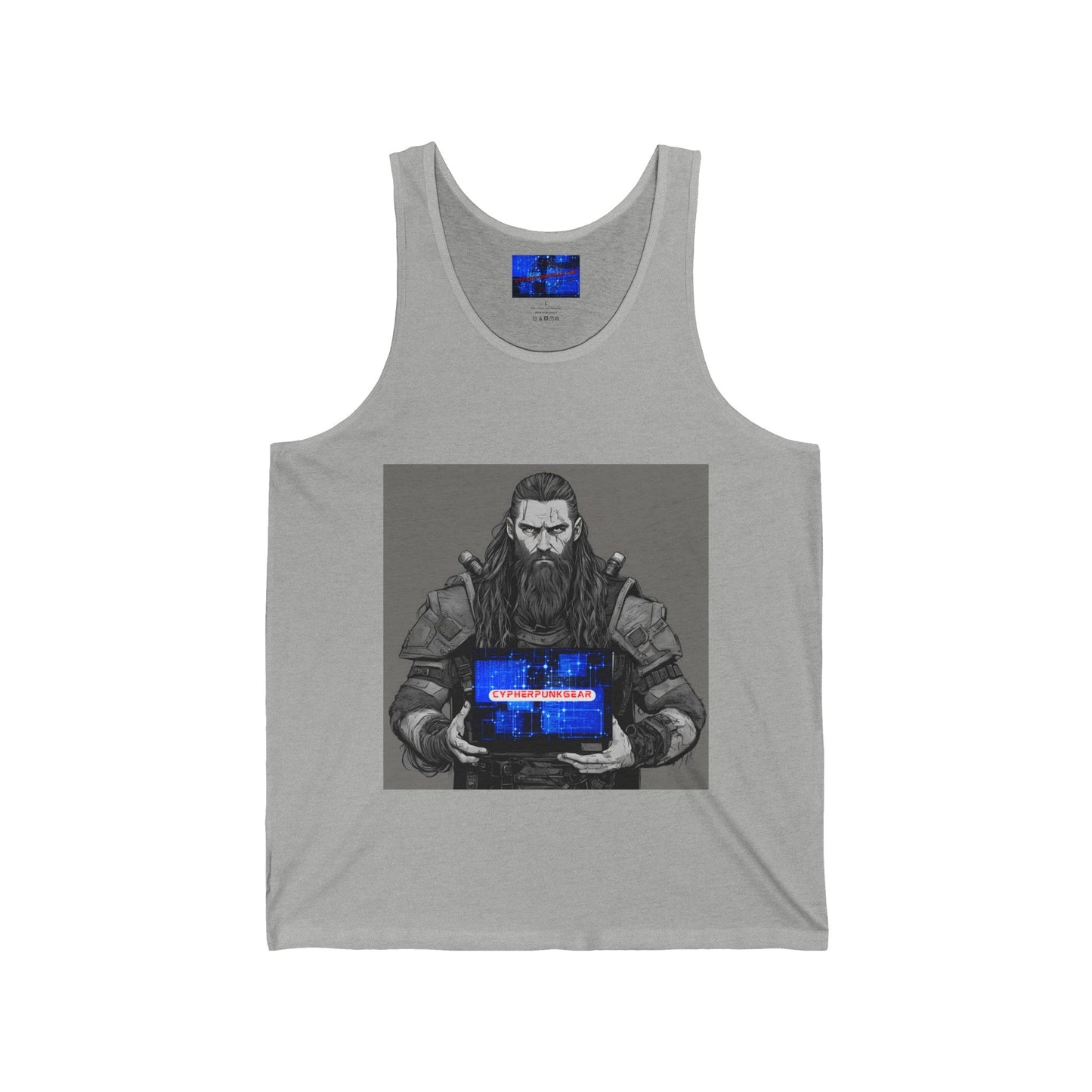 Street Samurai cyberpunk Unisex Jersey Tank Top by cypherpunkgear – cypherpunkgear.com | Cypherpunk Merch