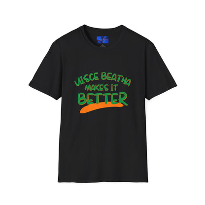 Uisce Beatha makes it better GNfont DKcolors Unisex T-Shirt by cypherpunkgear – cypherpunkgear.com | Cypherpunk Merch