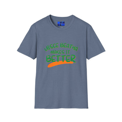 Uisce Beatha makes it better GNfont DKcolors Unisex T-Shirt by cypherpunkgear – cypherpunkgear.com | Cypherpunk Merch