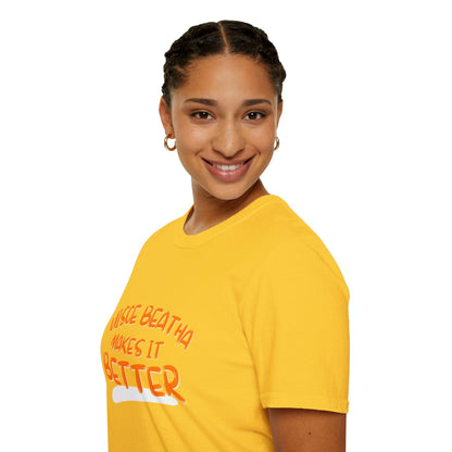Uisce Beatha makes it better OGfont LTcolors Unisex T-Shirt by cypherpunkgear – cypherpunkgear.com | Cypherpunk Merch