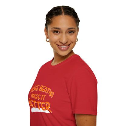 Uisce Beatha makes it better OGfont LTcolors Unisex T-Shirt by cypherpunkgear – cypherpunkgear.com | Cypherpunk Merch