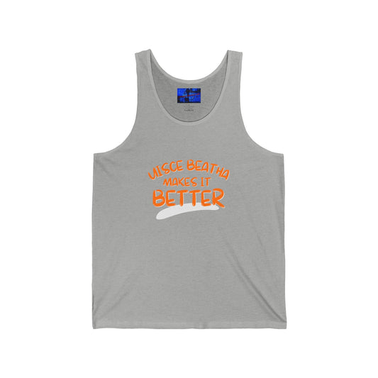 Uisce Beatha makes it better OGfont Unisex Jersey Tank Top by cypherpunkgear – cypherpunkgear.com | Cypherpunk Merch