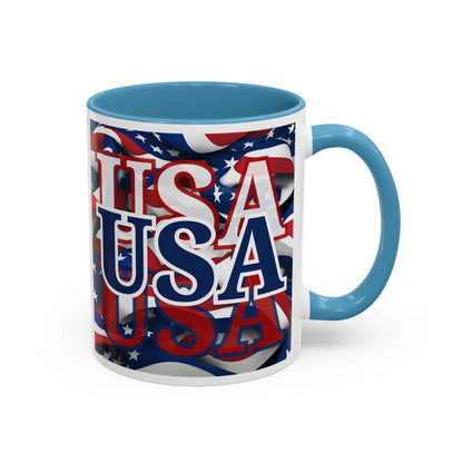USA BLfont Center Patriot Accent Mug by cypherpunkgear – cypherpunkgear.com | Cypherpunk Merch