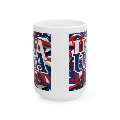 USA BLfont Center Patriot White Mug by cypherpunkgear – cypherpunkgear.com | Cypherpunk Merch