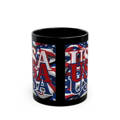 USA RDfont Center Patriot Black Mug by cypherpunkgear – cypherpunkgear.com | Cypherpunk Merch