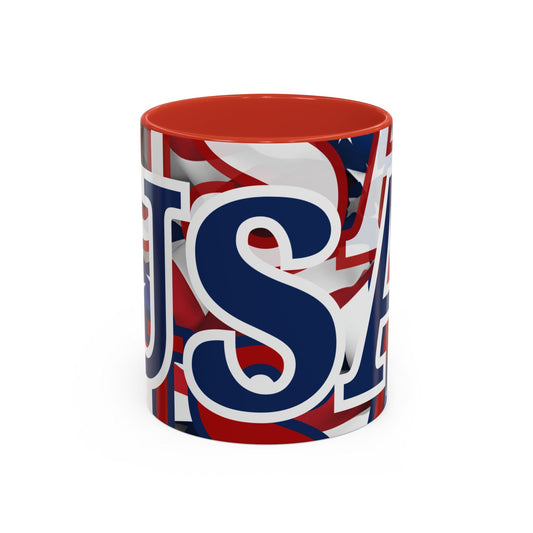 USA! USA! USA BLfont Patriot Accent Mug by cypherpunkgear – cypherpunkgear.com | Cypherpunk Merch