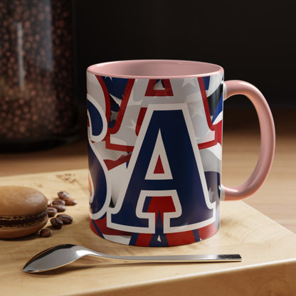 USA! USA! USA BLfont Patriot Accent Mug by cypherpunkgear – cypherpunkgear.com | Cypherpunk Merch