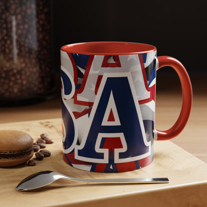 USA! USA! USA BLfont Patriot Accent Mug by cypherpunkgear – cypherpunkgear.com | Cypherpunk Merch