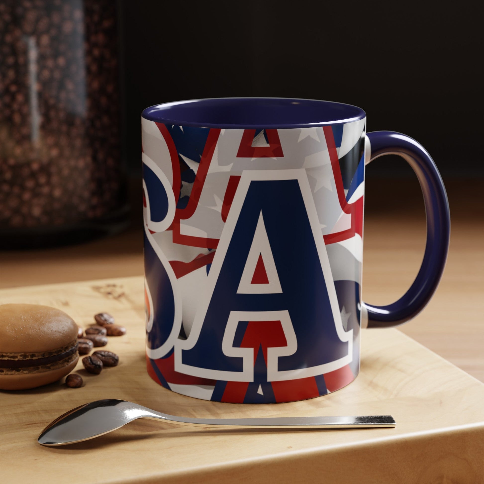 USA! USA! USA BLfont Patriot Accent Mug by cypherpunkgear – cypherpunkgear.com | Cypherpunk Merch