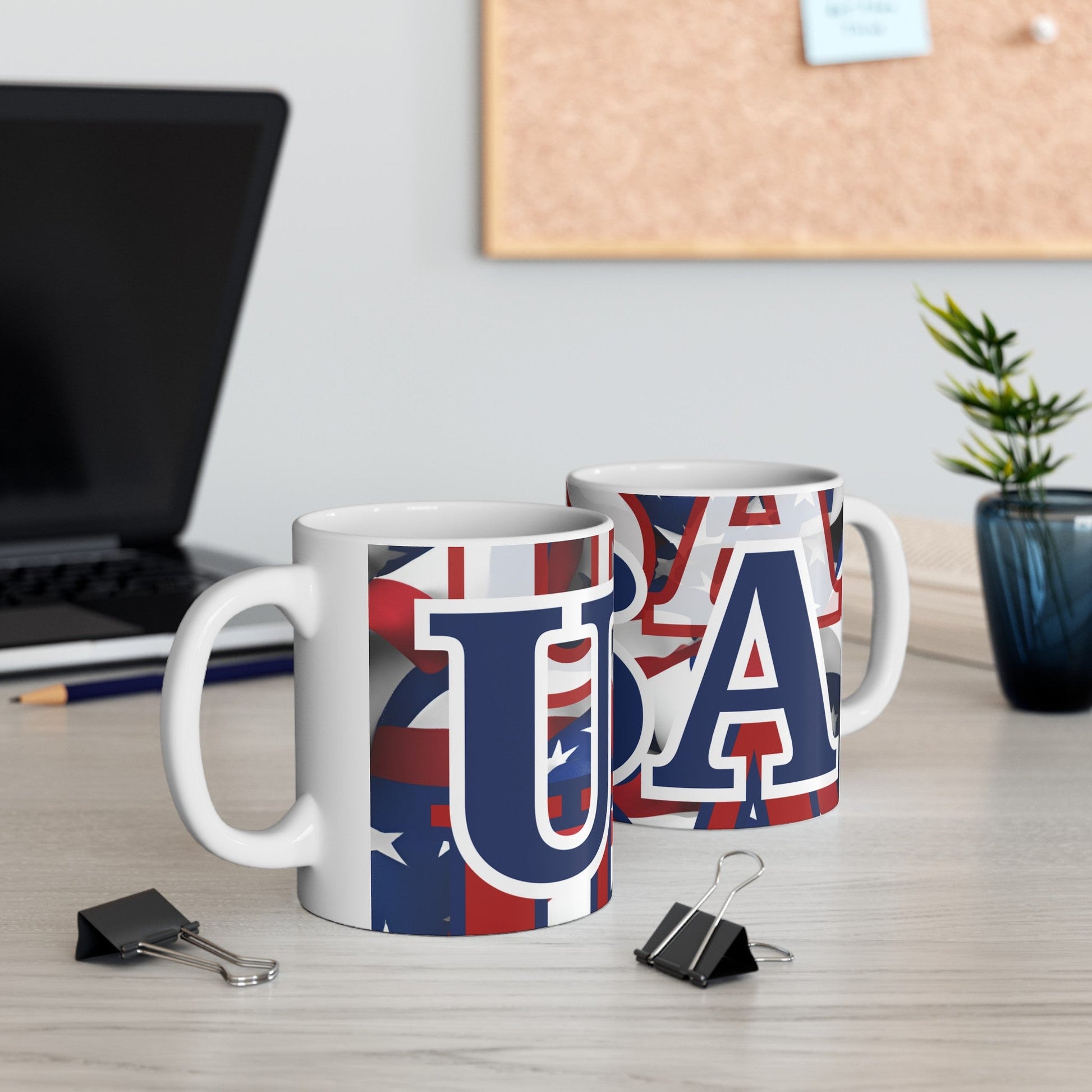 USA! USA! USA BLfont Patriot White Mug by cypherpunkgear – cypherpunkgear.com | Cypherpunk Merch