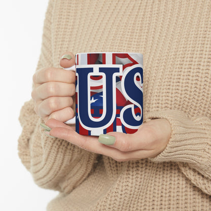 USA! USA! USA BLfont Patriot White Mug by cypherpunkgear – cypherpunkgear.com | Cypherpunk Merch