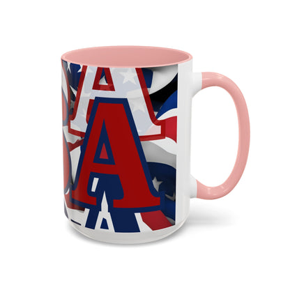 USA! USA! USA RDfont Patriot Accent Mug by cypherpunkgear – cypherpunkgear.com | Cypherpunk Merch