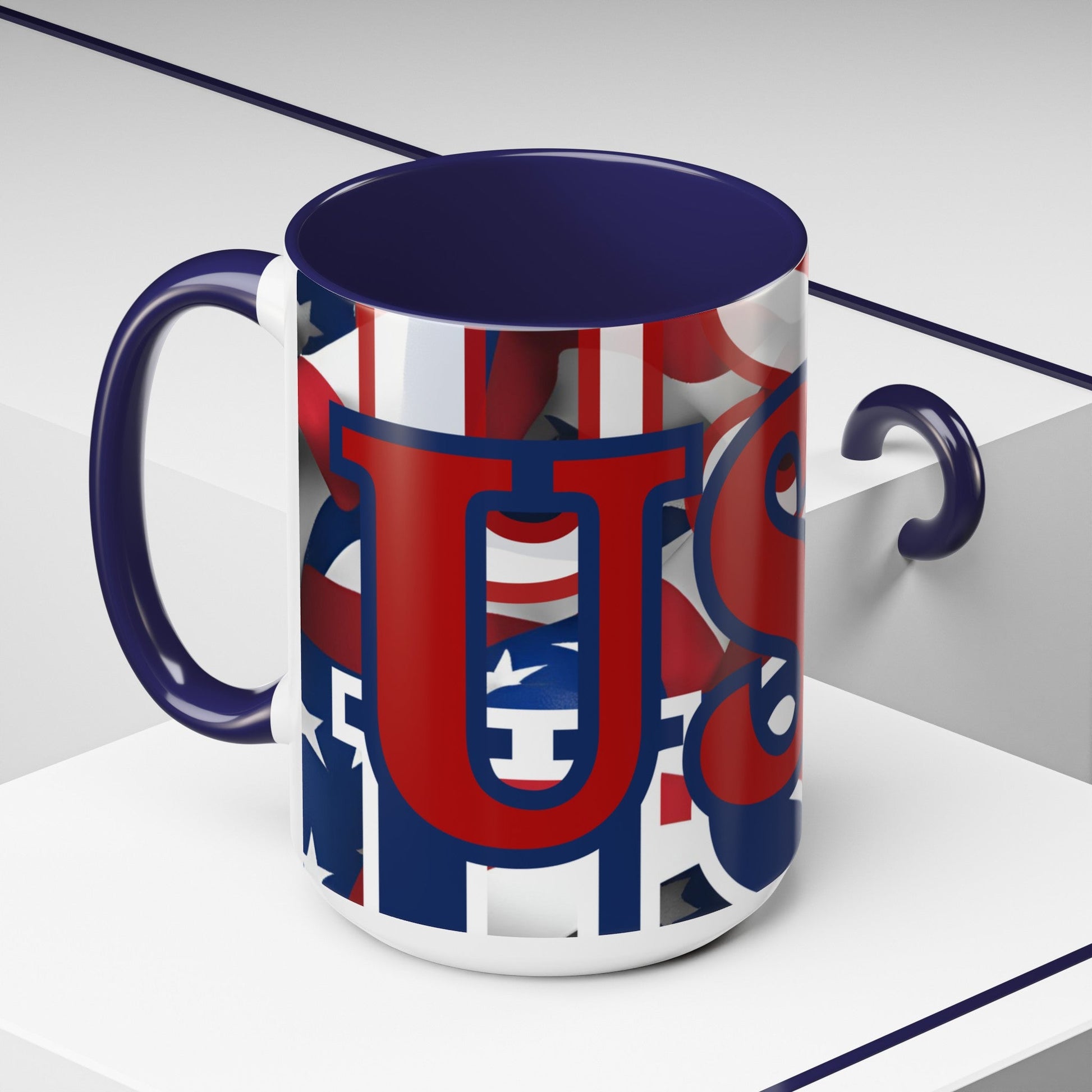 USA! USA! USA RDfont Patriot Accent Mug by cypherpunkgear – cypherpunkgear.com | Cypherpunk Merch
