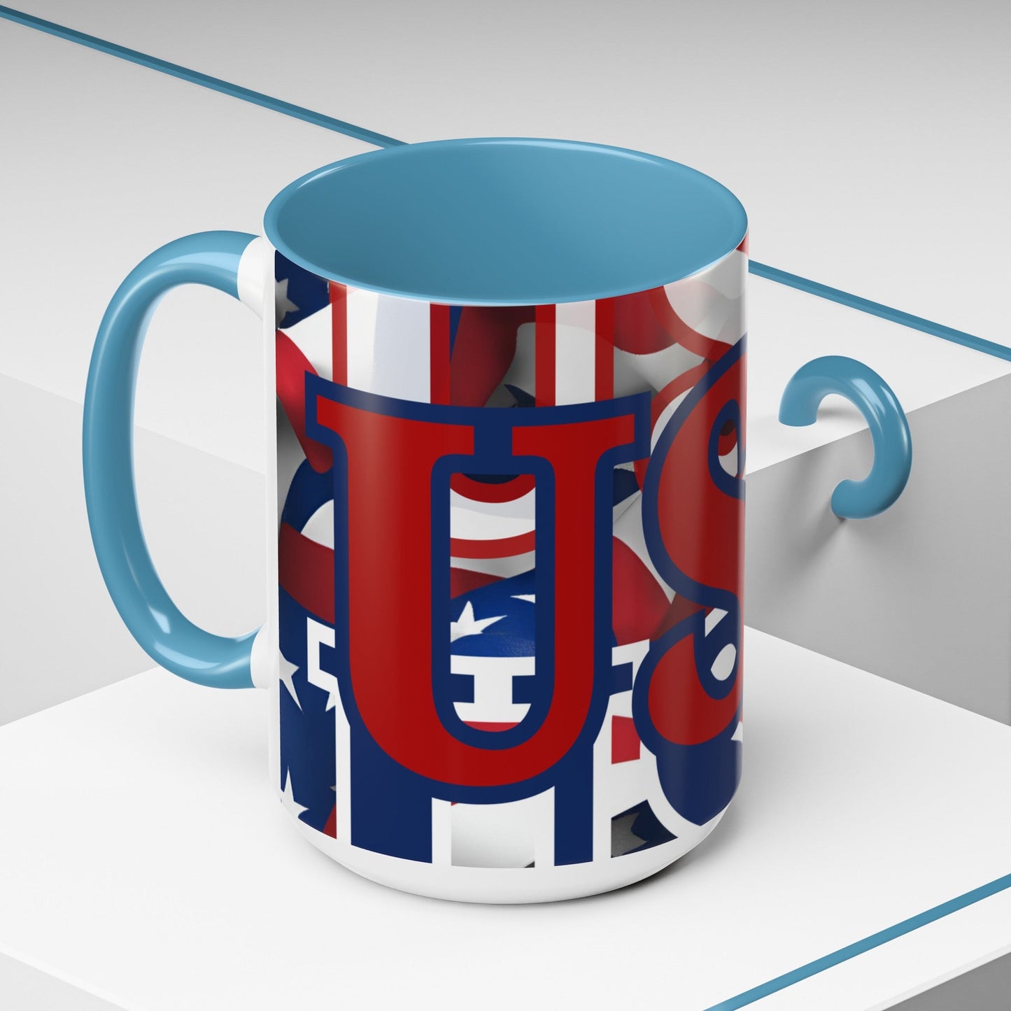 USA! USA! USA RDfont Patriot Accent Mug by cypherpunkgear – cypherpunkgear.com | Cypherpunk Merch