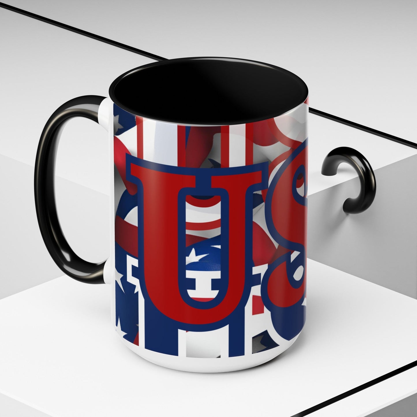 USA! USA! USA RDfont Patriot Accent Mug by cypherpunkgear – cypherpunkgear.com | Cypherpunk Merch