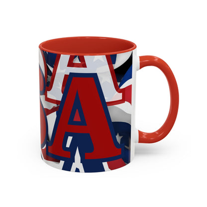 USA! USA! USA RDfont Patriot Accent Mug by cypherpunkgear – cypherpunkgear.com | Cypherpunk Merch