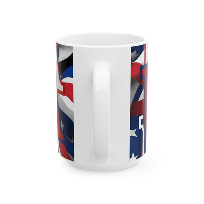 USA! USA! USA RDfont Patriot White Mug by cypherpunkgear – cypherpunkgear.com | Cypherpunk Merch