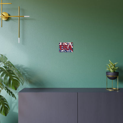 USA! USA! USA Red Center Metal Art Sign by cypherpunkgear – cypherpunkgear.com | Cypherpunk Merch