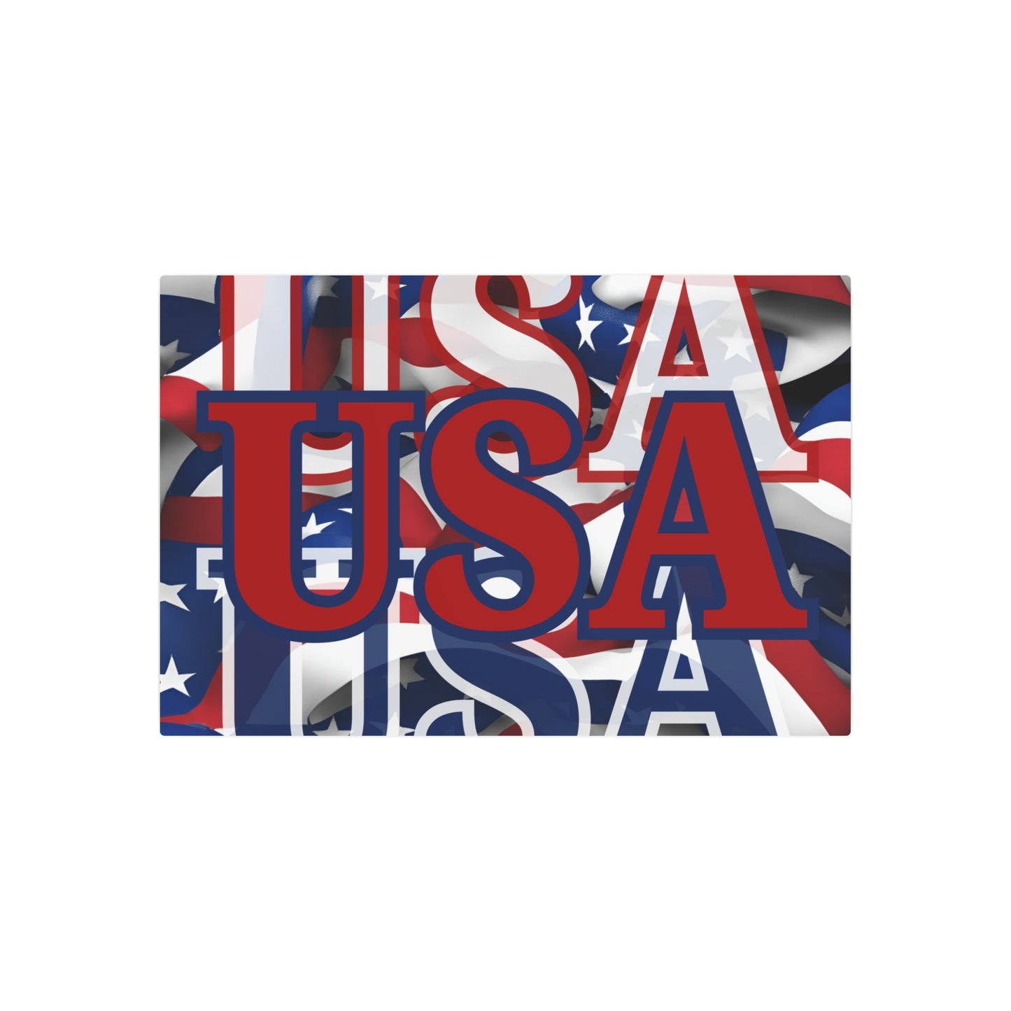 USA! USA! USA Red Center Metal Art Sign by cypherpunkgear – cypherpunkgear.com | Cypherpunk Merch