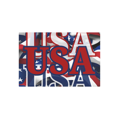 USA! USA! USA Red Center Metal Art Sign by cypherpunkgear – cypherpunkgear.com | Cypherpunk Merch