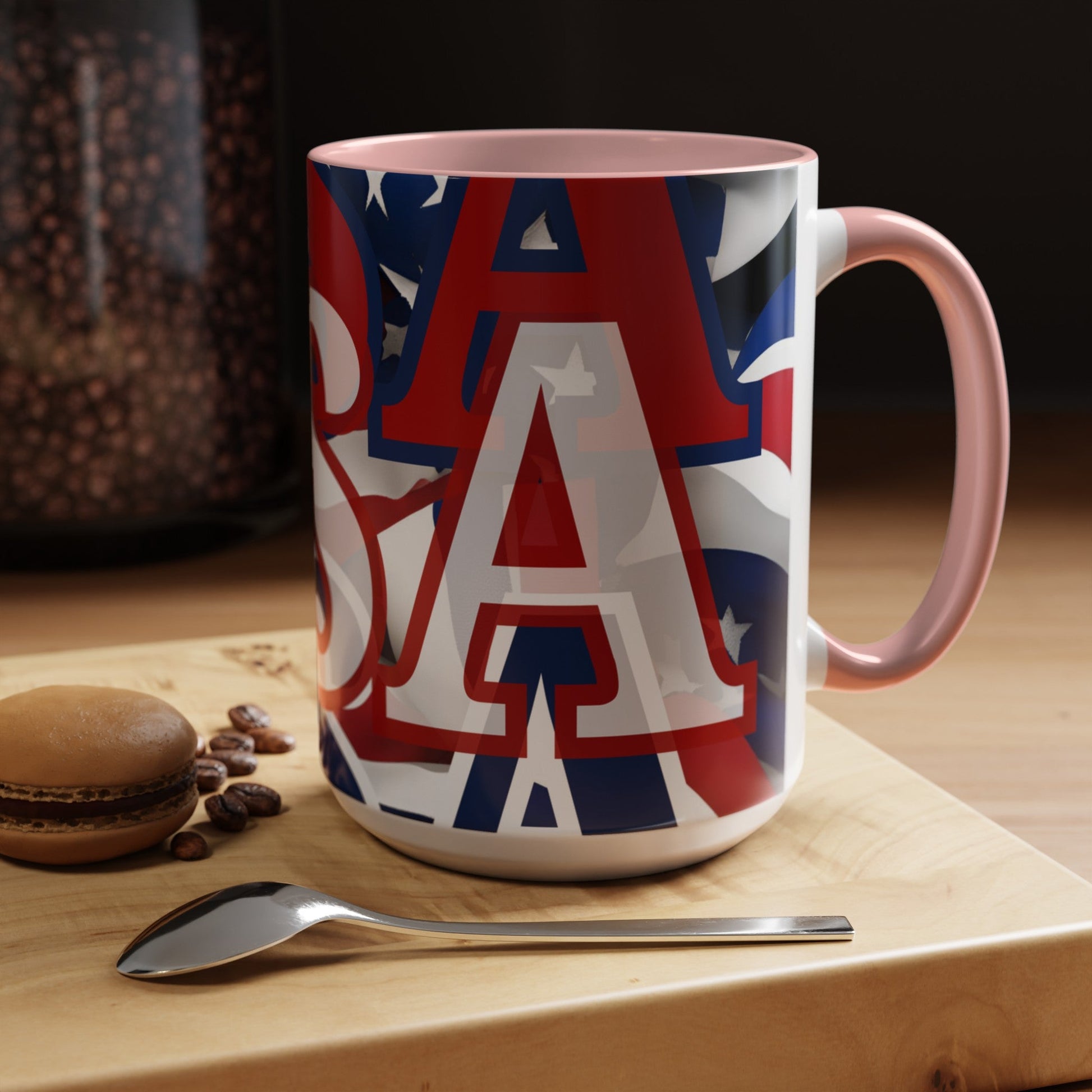 USA! USA! USA WHfont Patriot Accent Mug by cypherpunkgear – cypherpunkgear.com | Cypherpunk Merch