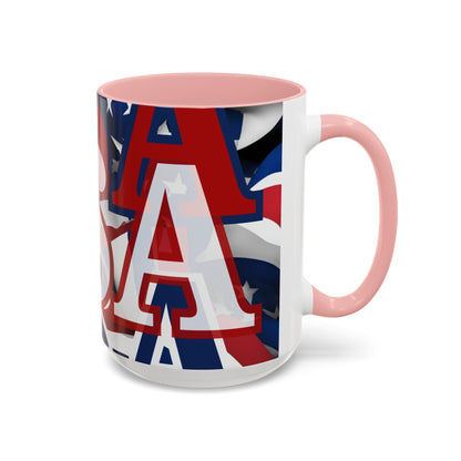 USA! USA! USA WHfont Patriot Accent Mug by cypherpunkgear – cypherpunkgear.com | Cypherpunk Merch