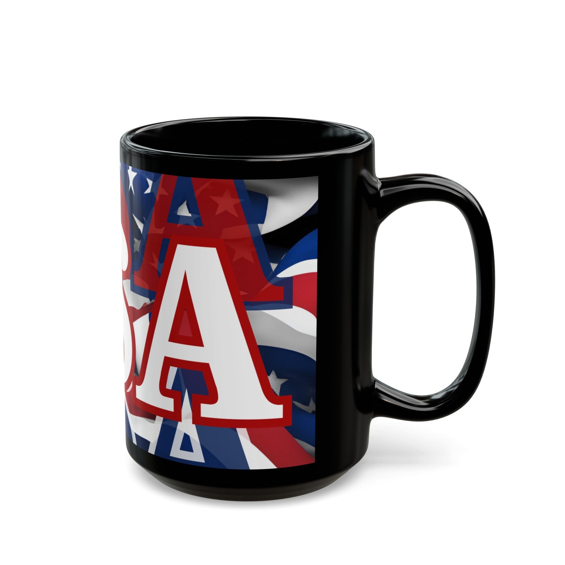 USA! USA! USA WHfont Patriot Black Mug by cypherpunkgear – cypherpunkgear.com | Cypherpunk Merch