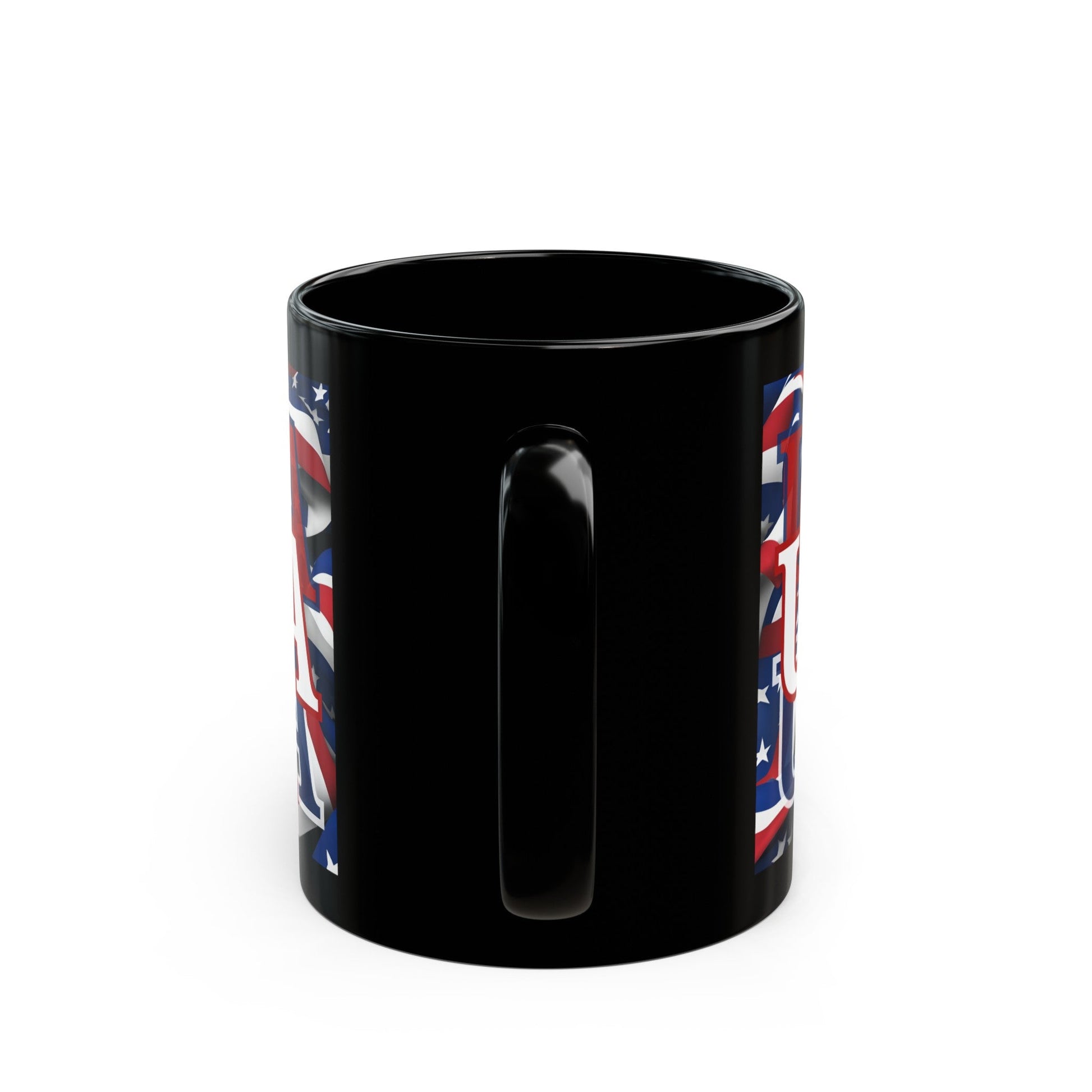 USA WHfont Center Patriot Black Mug by cypherpunkgear – cypherpunkgear.com | Cypherpunk Merch