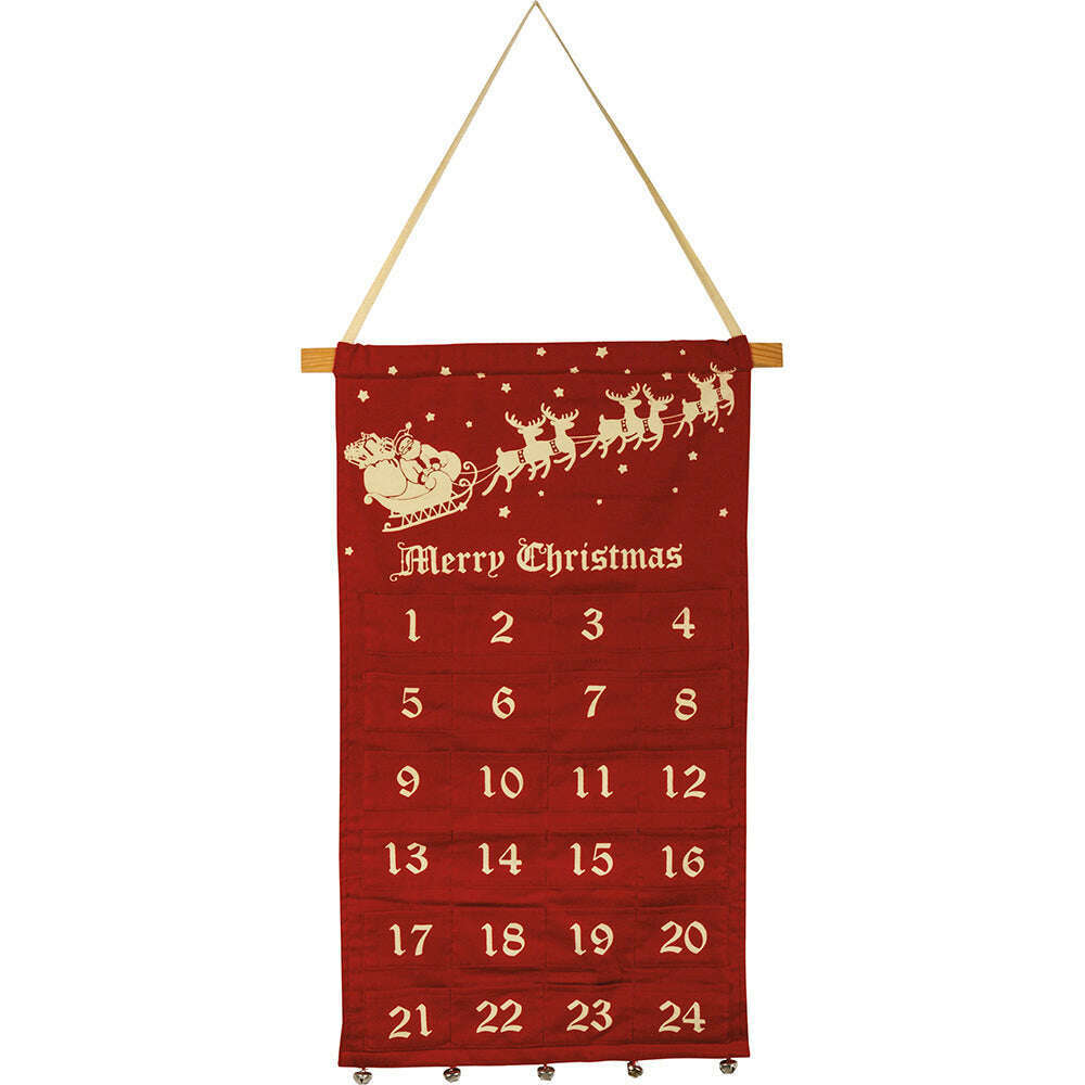 Vintage Inspired Felt Christmas Wall Countdown Advent Calendar