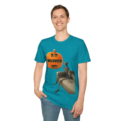 Waiting for Halloween Skeleton DKcolors Unisex T-Shirt by cypherpunkgear – cypherpunkgear.com | Cypherpunk Merch