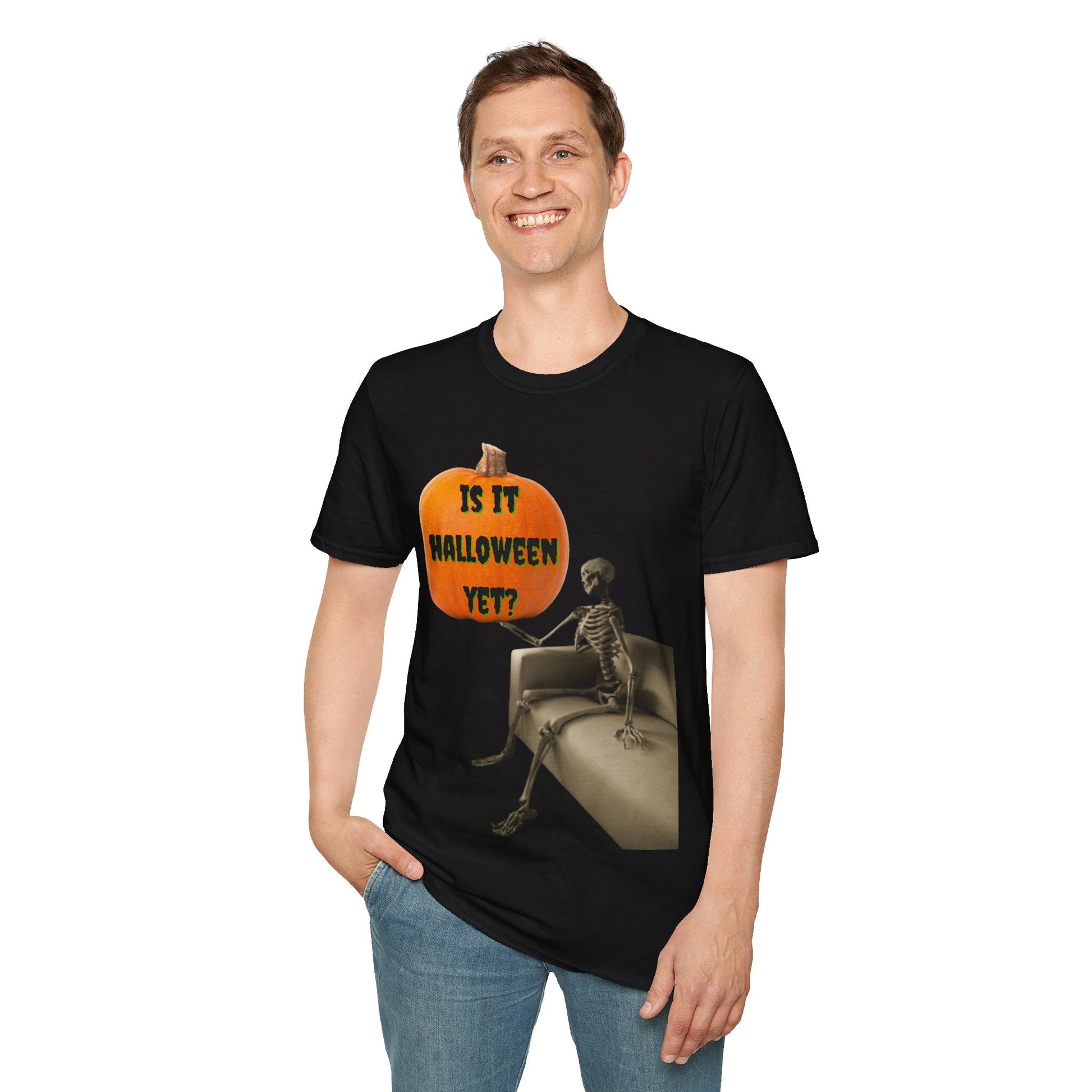 Waiting for Halloween Skeleton DKcolors Unisex T-Shirt by cypherpunkgear – cypherpunkgear.com | Cypherpunk Merch