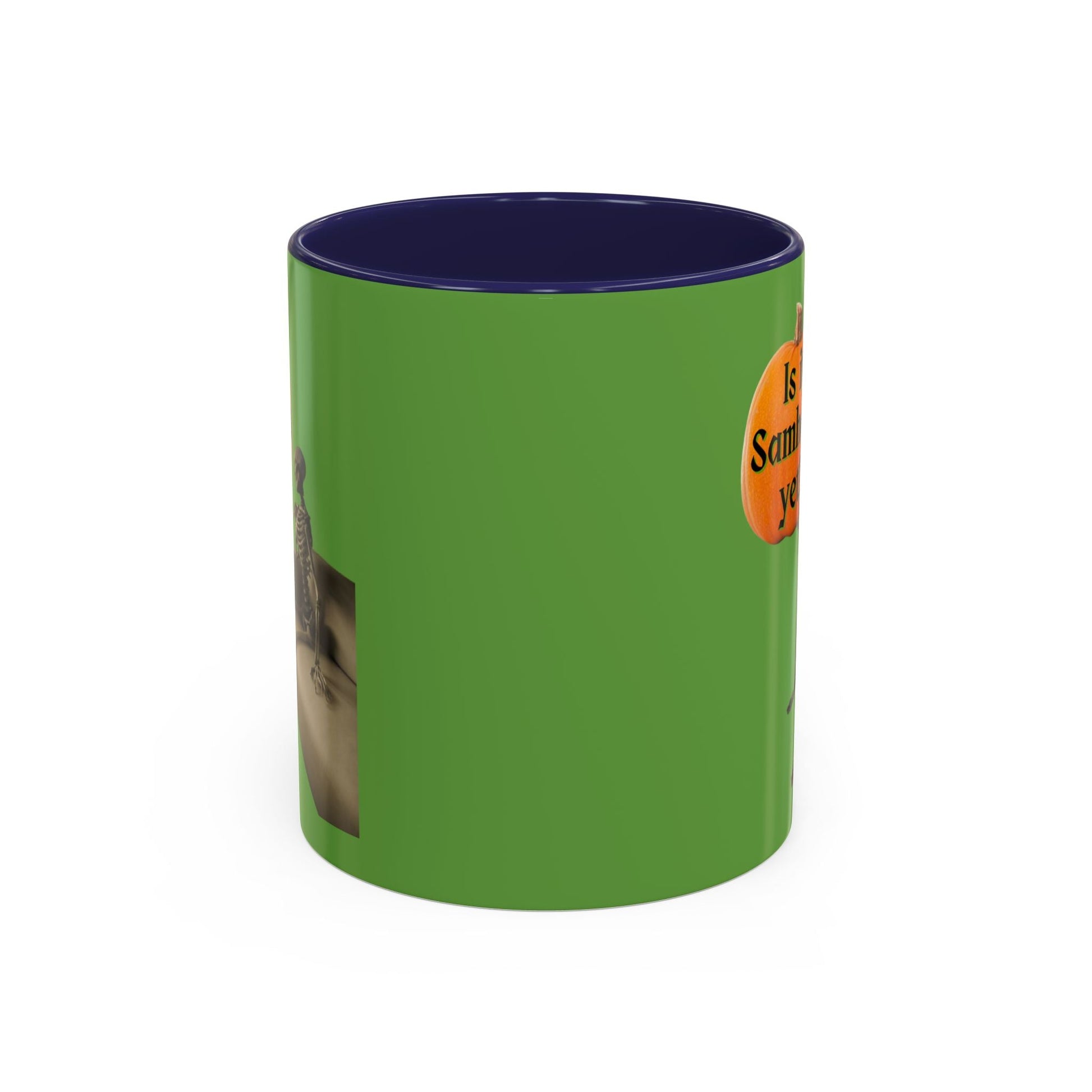 Waiting for Samhain Skeleton Accent Mug by cypherpunkgear – cypherpunkgear.com | Cypherpunk Merch