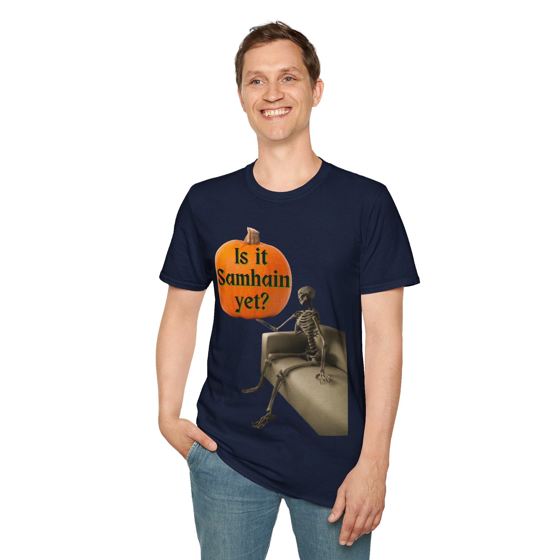 Waiting for Samhain Skeleton DKcolors Unisex T-Shirt by cypherpunkgear – cypherpunkgear.com | Cypherpunk Merch