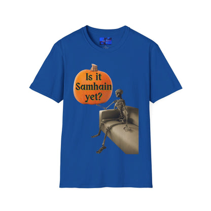 Waiting for Samhain Skeleton DKcolors Unisex T-Shirt by cypherpunkgear – cypherpunkgear.com | Cypherpunk Merch