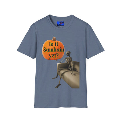 Waiting for Samhain Skeleton DKcolors Unisex T-Shirt by cypherpunkgear – cypherpunkgear.com | Cypherpunk Merch