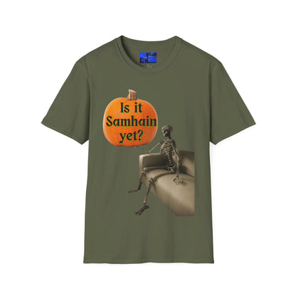 Waiting for Samhain Skeleton DKcolors Unisex T-Shirt by cypherpunkgear – cypherpunkgear.com | Cypherpunk Merch