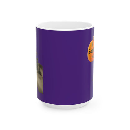 Waiting for Samhain Skeleton Purple Mug by cypherpunkgear – cypherpunkgear.com | Cypherpunk Merch