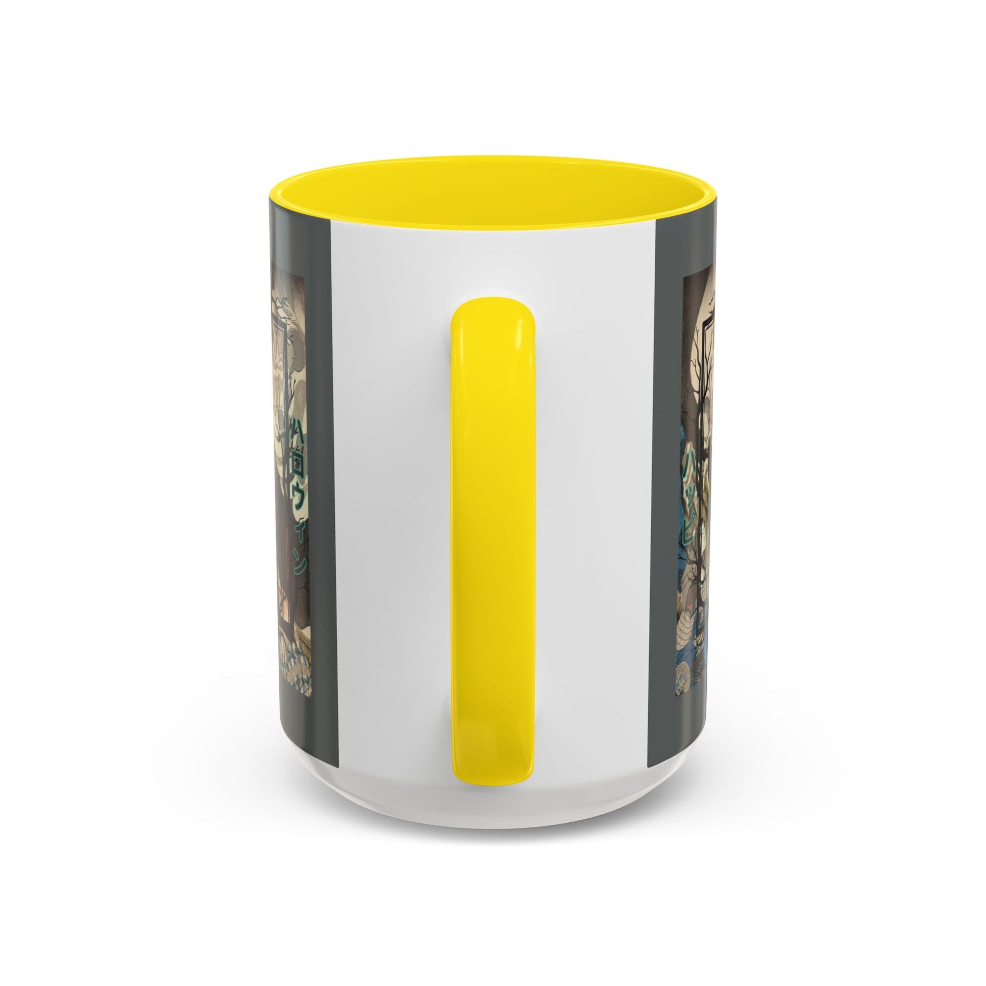 Yōkai Happy Halloween Grey Accent Mug by cypherpunkgear.com – cypherpunkgear.com | Cypherpunk Merch